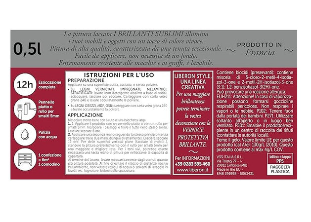 LIBERON - PITTURA LACCATA I BRILLANTI SUBLIMI GIALLO SOLE 500ML