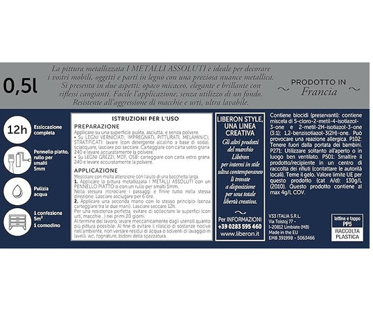 LIBERON - PITTURA METALLIZZATA I METALLI ASSOLUTI ORO ROSSO BRILLANTE 500ML