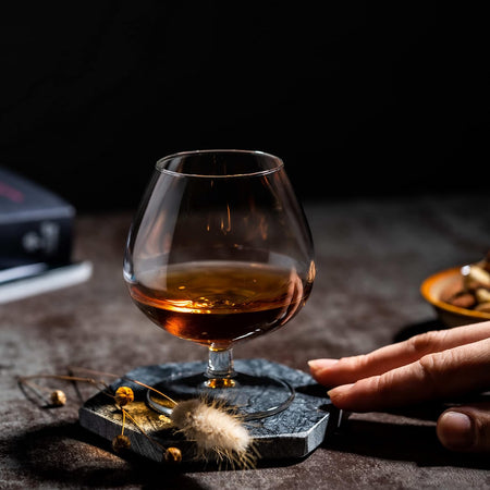 Calici decorativi in vetro trasparente per whisky 350 ml set da 4