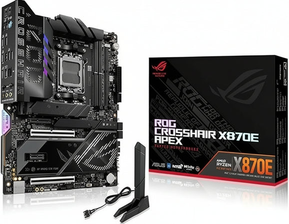 ASUS ROG Crosshair X870E APEX Gaming Motherboard Socket AMD AM5 (Ryzen 9000, ATX, PCIe 5.0, DDR 5 Memory, WiFi 7, AI Overclocking, PCIe Q-Release, Aura Sync)