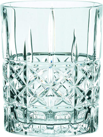 Set 6 Bicchieri da Whisky e cocktail in vetro intagliato 330 ml