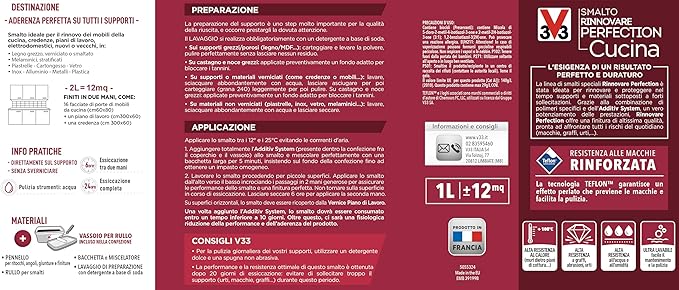 V33 - SMALTO RINNOVARE PERFECTION CUCINA 750ML GRIGIO CHIARO SATINATO