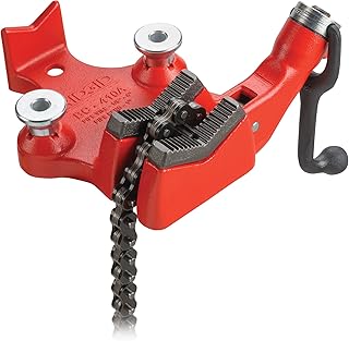 RIDGID 40195 Morsa a catena da banco con leva di avvitamento superiore modello BC410, morsa da banco da 3 mm a 100 mm