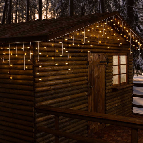 Cascata luminosa per esterno stalattite a led, decorazioni di natale in movimento h 60 cm