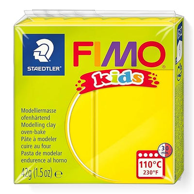 STAEDTLER - FIMO KIDS - 42gr - PASTA DA MODELLARE TERMOINDURENTE - COLORE GIALLO