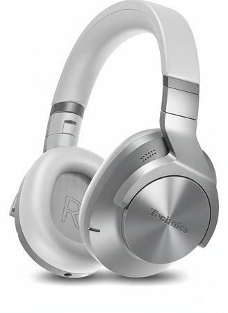 Technics EAH-A800 Cuffie Bluetoooth True Wireless, Microfono Incorporato, Cancellazione Rumore, Ergonomiche, 50 Ore Autonomia, Hi-Res Audio, Silver