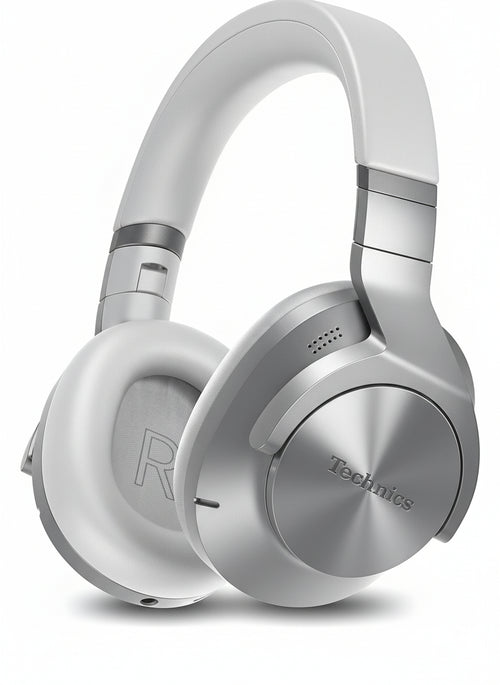 Technics EAH-A800 Cuffie Bluetoooth True Wireless, Microfono Incorporato, Cancellazione Rumore, Ergonomiche, 50 Ore Autonomia, Hi-Res Audio, Silver