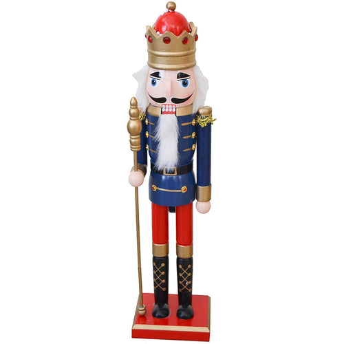 Soldatino schiaccianoci natalizio con bocca in movimento h 50 cm