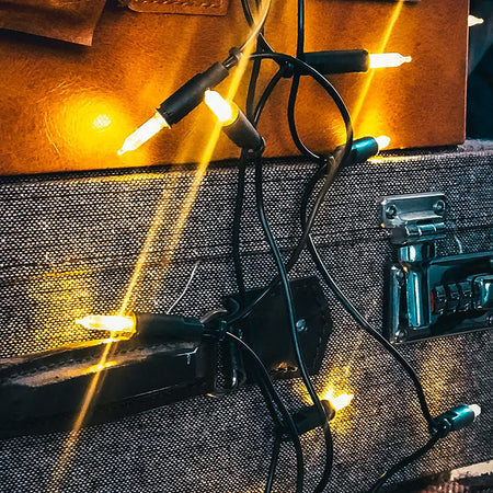 Catena luci di natale per presepe "Pisellini lineari" lampadine ad incandescenza