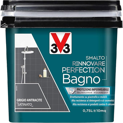 V33 - SMALTO RINNOVARE PERFECTION BAGNO 750ML GRIGIO ANTRACITE SATINATO