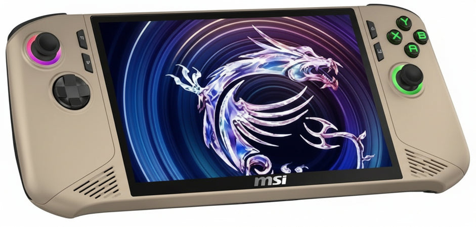 MSI Claw 8 AI+ Gaming Handheld, 8 Inch FHD+ 120 Hz Display, Intel Core Ultra 7 Processor 258V, 32GB RAM, 1TB SSD, Intel Arc Graphics, Windows 11 Home, Black/Sandstorm, A2VM-015