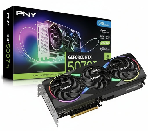 PNY GeForce RTX 5070Ti 16GB ARGB OC Triple Fan Graphics Card DLSS 4