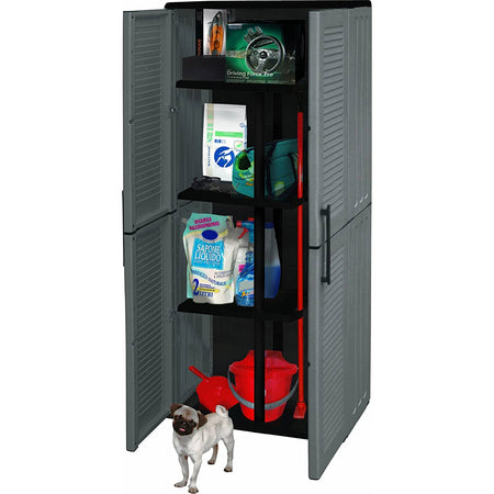 Armadio da interno ed esterno portascope in resina con ripiani "Made in Italy"