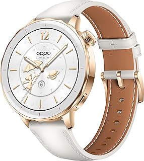 Oppo Watch X2 Mini Smartwatch with AMOLED Display, 1.32 Inches, Up to 7 Days Battery Life, GPS, Wear OS by Google, Payments with Google Wallet, Waterproof to 5 ATM, 100+ Sports Modes - Glimmer