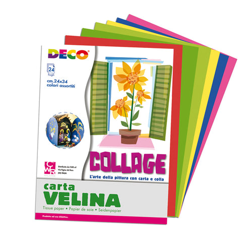 Album Di Carta Velina 24Fg 24X34Cm Colori Assortiti Deco