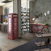 Libreria cabina telefonica Inglese, Mobile londinese con vetri laterali