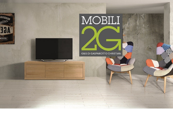 MOBILI 2G - PORTA TV ROVERE NATURALE 170X45x50