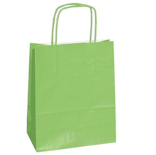 25 Shoppers Carta Kraft 14X9X20Cm Twisted Verde Mela