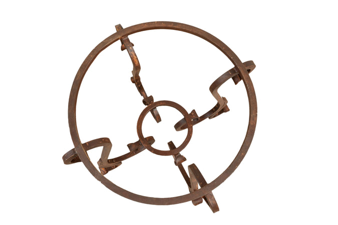 Biscottini Biscottini Base Tavolo Ferro Battuto Artigianale D62xH59 Robusta Piani Pesanti