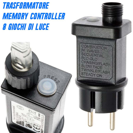 Catena Luminosa 300 LED Mini Lucciole Multicolore 8Funzioni Interno Esterno