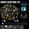 Catena Luminosa 1000 LED Mini Lucciole Bianco Caldo 8 Funzioni Interno Esterno