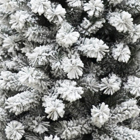 Albero Di Natale Innevato 240cm 1413 Rami Realistico Super Folto base 124cm