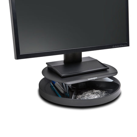Supporto Monitor Spin2 Con Portacessori - Nero - Monitor Max 18Kg- Kensington