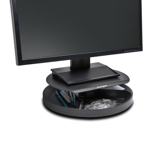 Supporto Monitor Spin2 Con Portacessori - Nero - Monitor Max 18Kg- Kensington