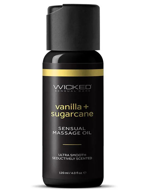 Wicked - Olio Massaggio Sensuale Vaniglia 120ml Canna da Zucchero