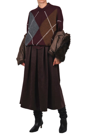 LA FEMME BLANCHE La Femme Blanche - Maglia - 461548 - Bordeaux/Grigio da donna