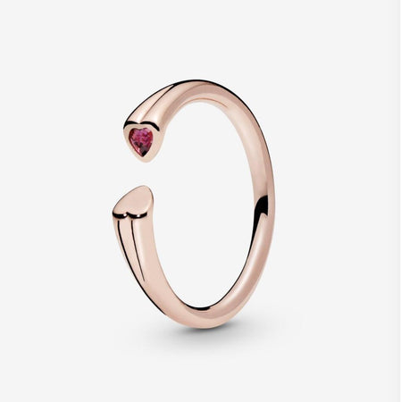 Pandora Anello aperto con cuori scintillanti rosè