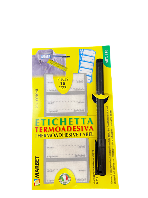 Etichette marcabiancheria termoadesive
