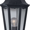 Applique Rustico-Country Alex Alluminio Nero Vetro 1 Luce E27