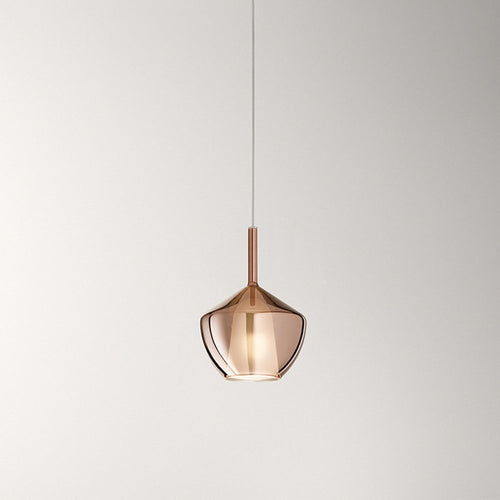 Vetro Borosilicato Contemporaneo Rain Rame Specchiato D20 Senza Rosone
