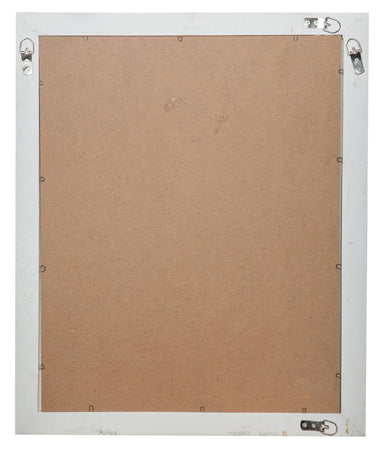 Biscottini Specchio Specchiera da parete e appendere verticale/orizzontale L47xPR4xH57 cm finitura bianco anticato.
