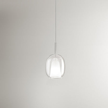 Vetro Borosilicato Contemporaneo Rain Trasparente D17,5 Senza Rosone