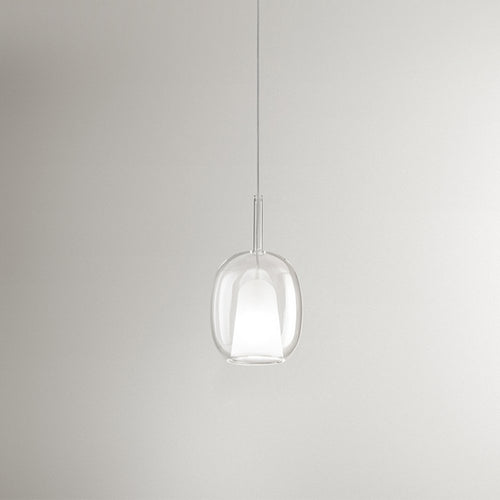 Vetro Borosilicato Contemporaneo Rain Trasparente D17,5 Senza Rosone