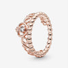 Pandora Anello corona tiara principessa rosè
