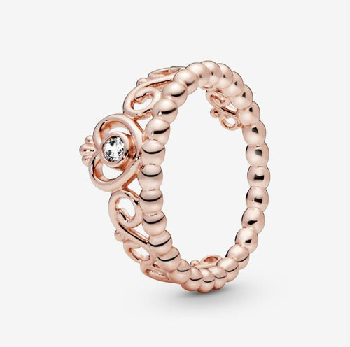 Pandora Anello corona tiara principessa rosè