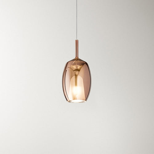 Vetro Borosilicato Contemporaneo Rain Rame Specchiato D17 Senza Rosone