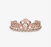 Pandora Anello corona tiara principessa rosè