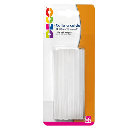 12 Stick Colle Per Pistola Mini Tg02M Diam. 7Mm - Lungh. 10Cm Deco