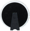 Biscottini Specchiera da appoggio diam.L21xPR3 cm finitura bianco anticato. Realizzata