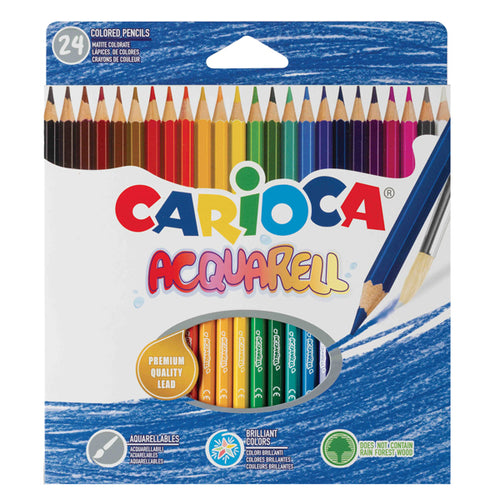 Astuccio 24 Matite Acquerellabili Colori Assortiti Carioca