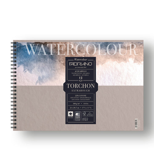 Blocco Spiralato 21X29.7Cm 12Fg 300Gr Watercolour Torchon Fabriano