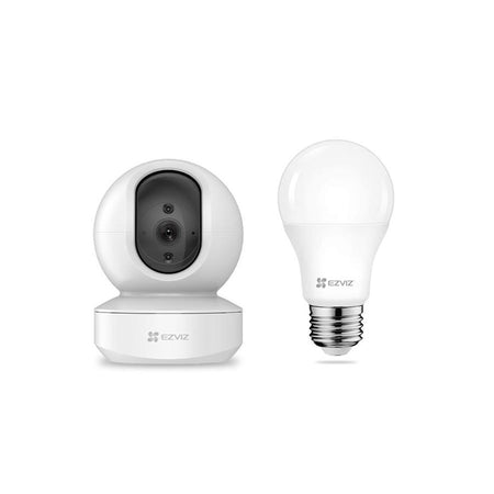 Ezviz Kit Ip Cam C6N Wi-Fi e Lampadina LB1 Bianco