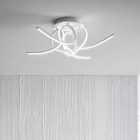 Plafoniera moderna Gea Luce TOSCA P4 4000°K 60W LED alluminio lampada soffitto