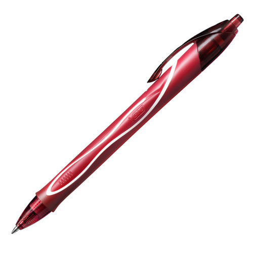 Scatola 12 Penna Sfera Scatto Gelocity Quick Dry Rosso Bic