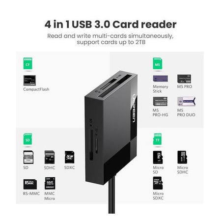 UGREEN Card Reader All In One- USB 3.0- 50cm