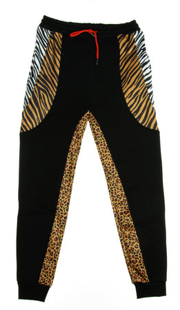 DOLLY NOIRE Pantalone Tuta Felpato Uomo Safari Black da uomo